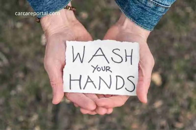 Immediately wash your hands